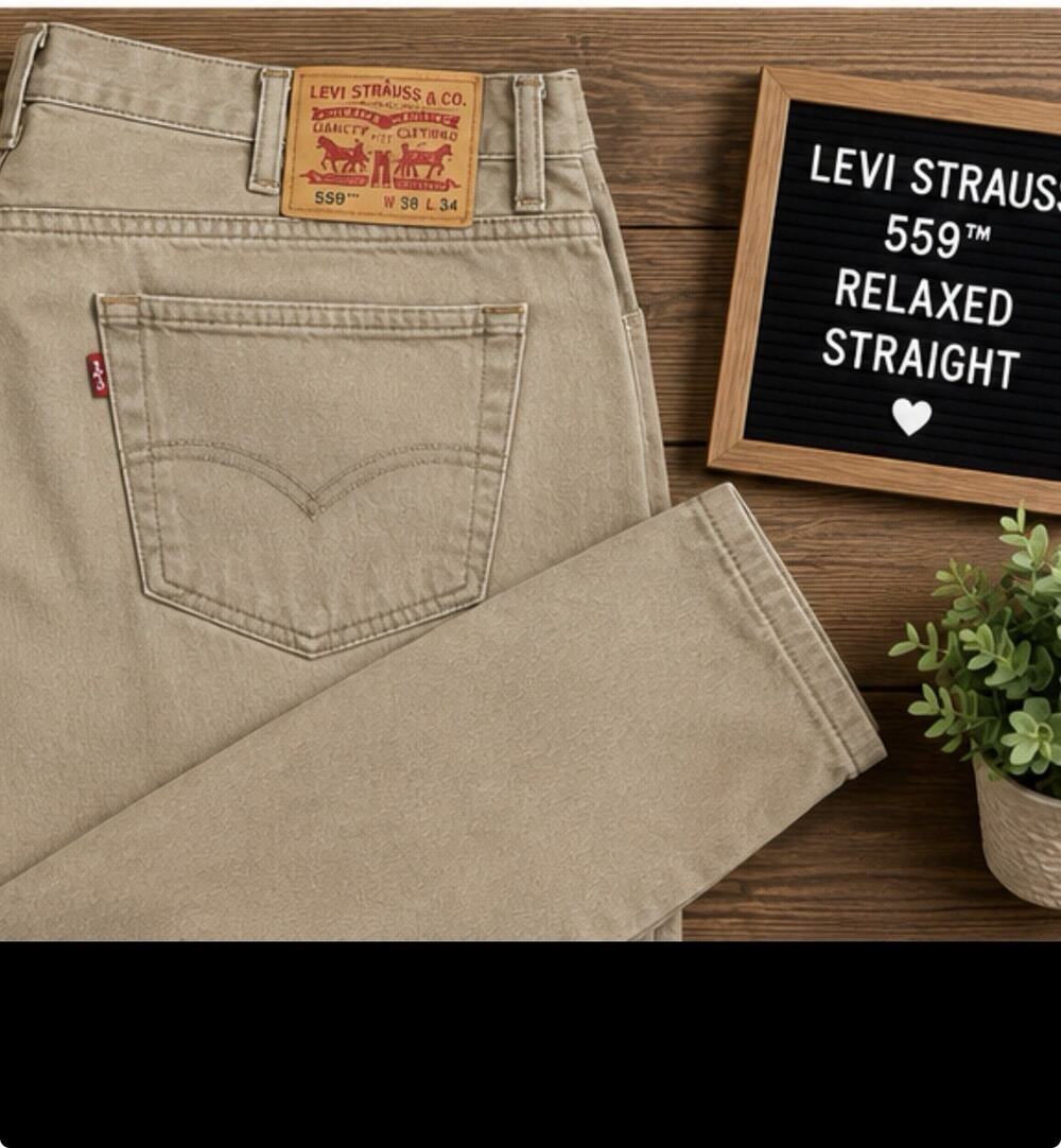 Levi's 559 Relaxed Straight Leg Jeans Men's 38x34 Blue Denim Pants
